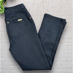 IMAN Black straight leg jeans size 4
